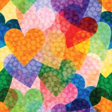 Multicolored Hearts 800x800